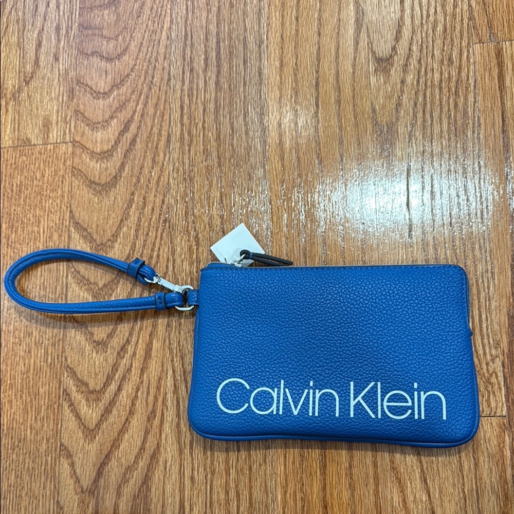 Calvin Klein Blue Wristlet